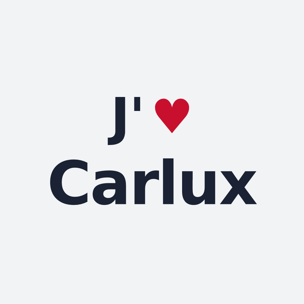 Poster personnalisé Carlux — design J'aime Carlux