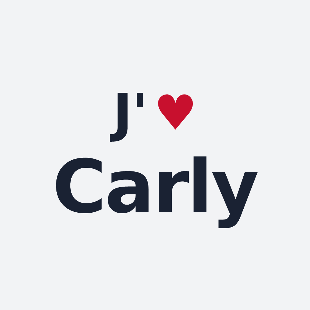 Poster personnalisé Carly — design J'aime Carly