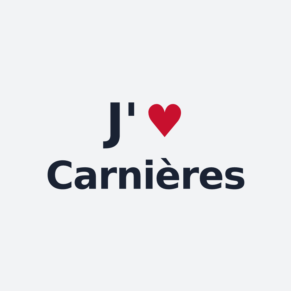 Poster personnalisé Carnières — design « J'aime Carnières » imprimé sur le poster