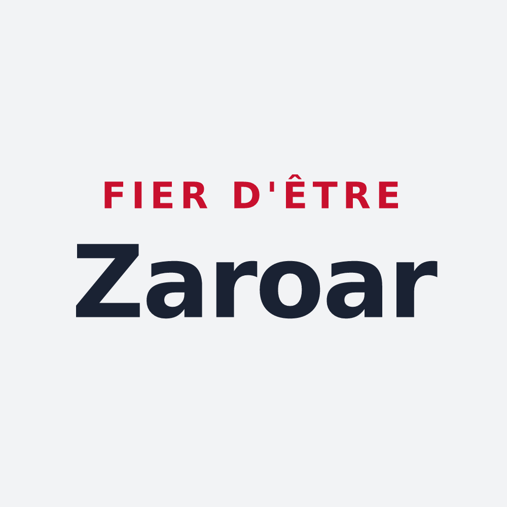 Poster « Fier d'être Zaroar » — design pour Caro