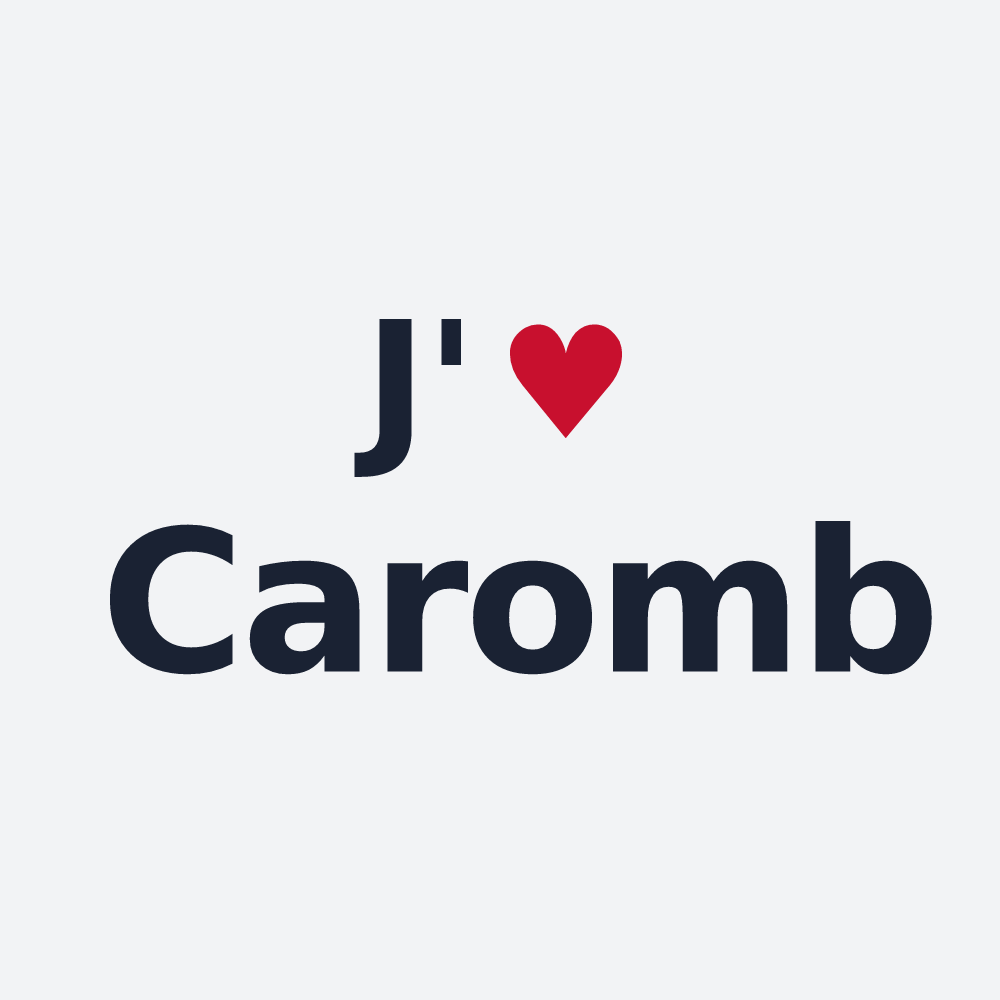 Poster personnalisé Caromb — design J'aime Caromb