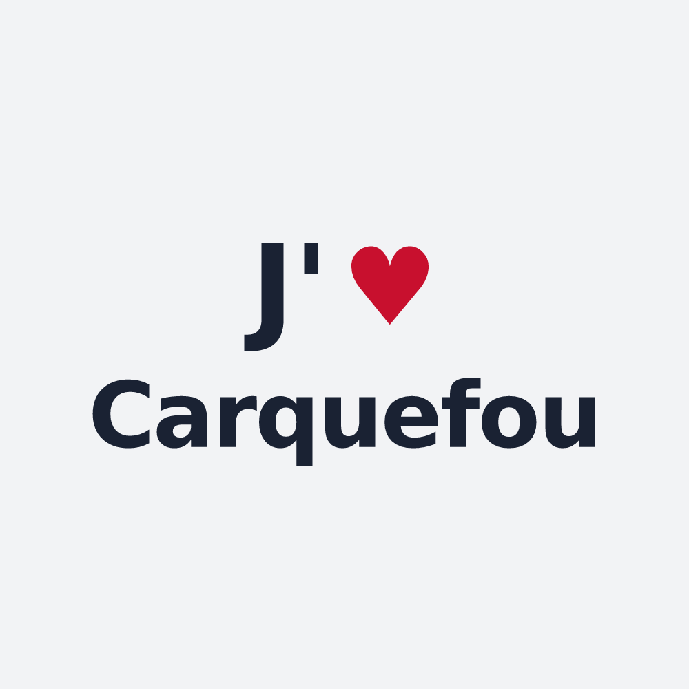 Poster personnalisé Carquefou — design J'aime Carquefou