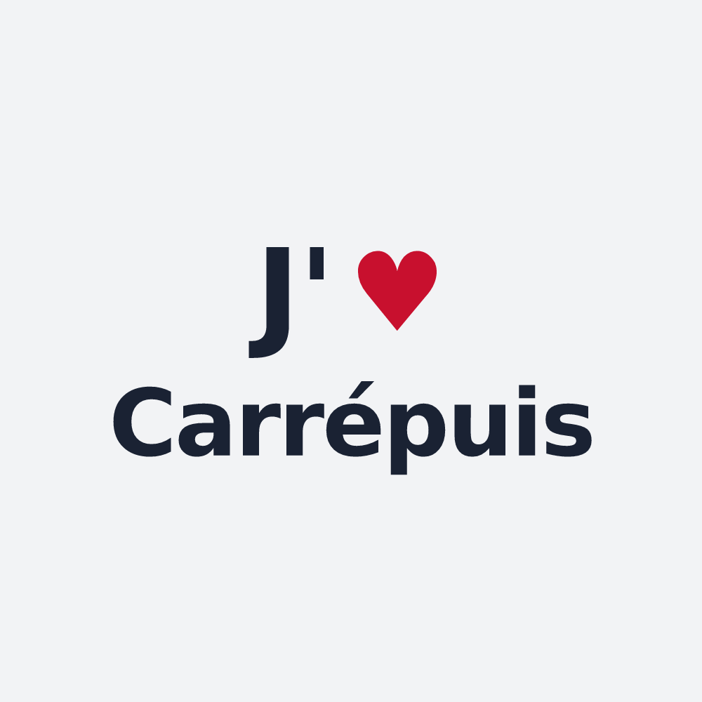Poster personnalisé Carrépuis — design J'aime Carrépuis