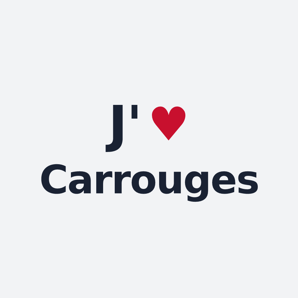 Poster personnalisé Carrouges — design J'aime Carrouges