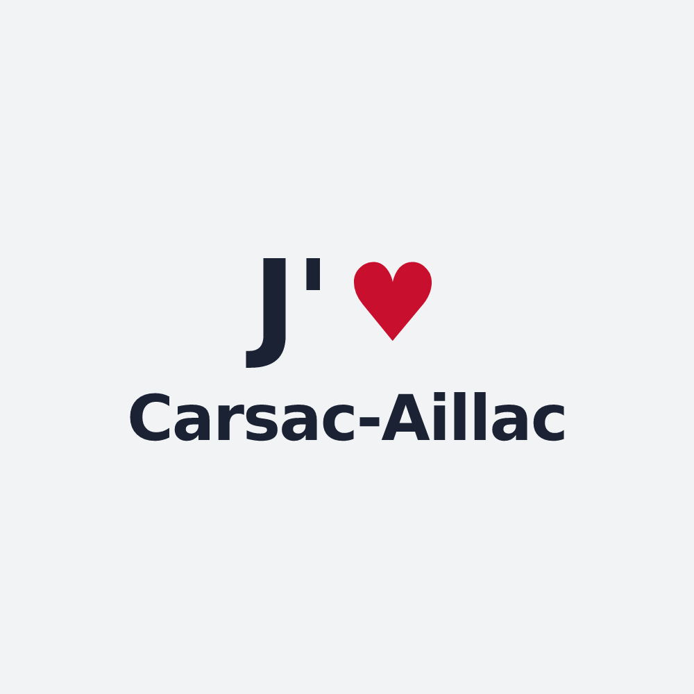 Poster personnalisé Carsac-Aillac — design J'aime Carsac-Aillac