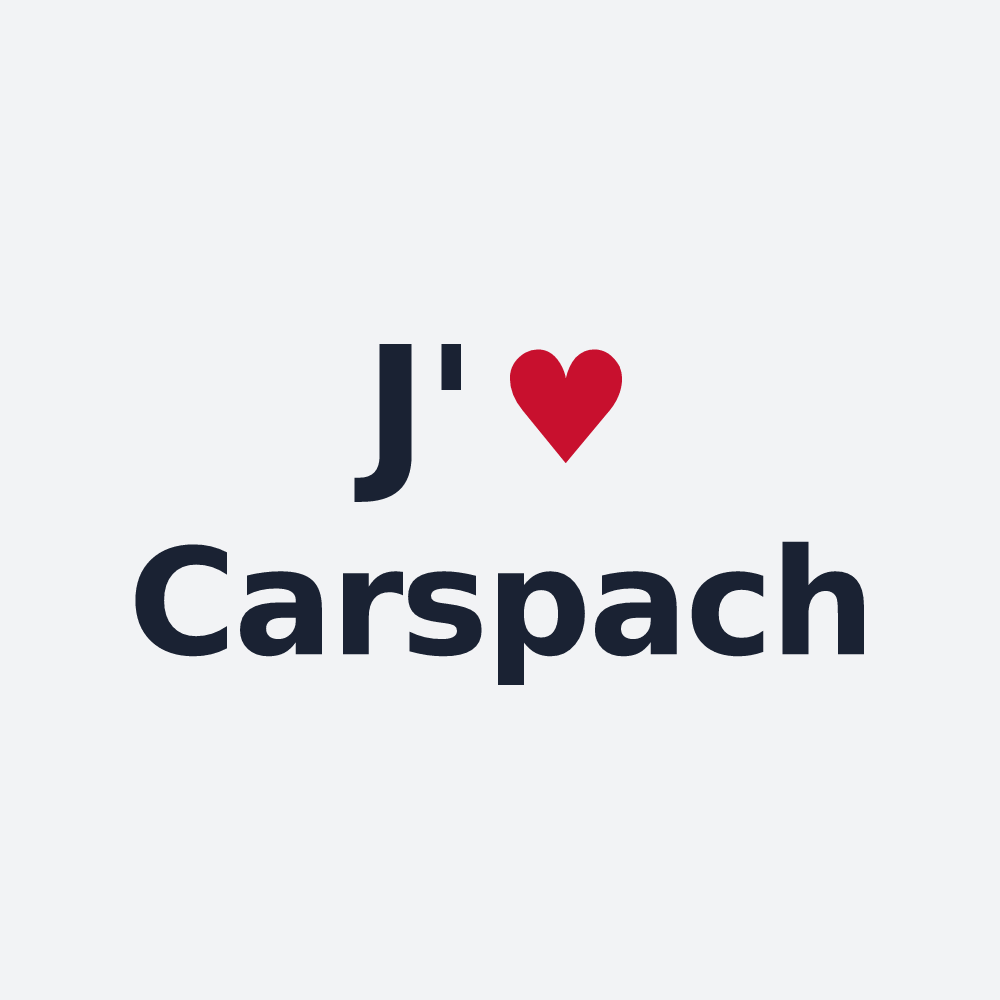Poster personnalisé Carspach — design J'aime Carspach
