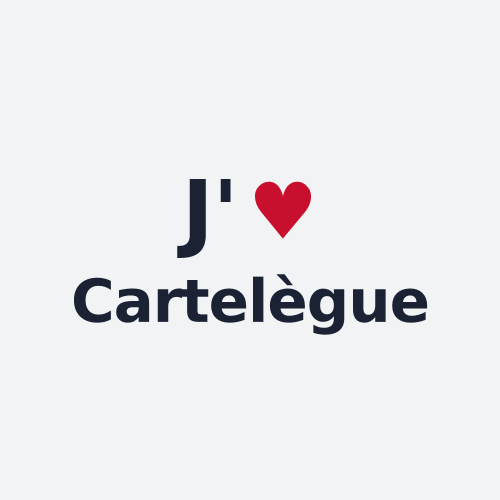 Poster personnalisé Cartelègue — design J'aime Cartelègue