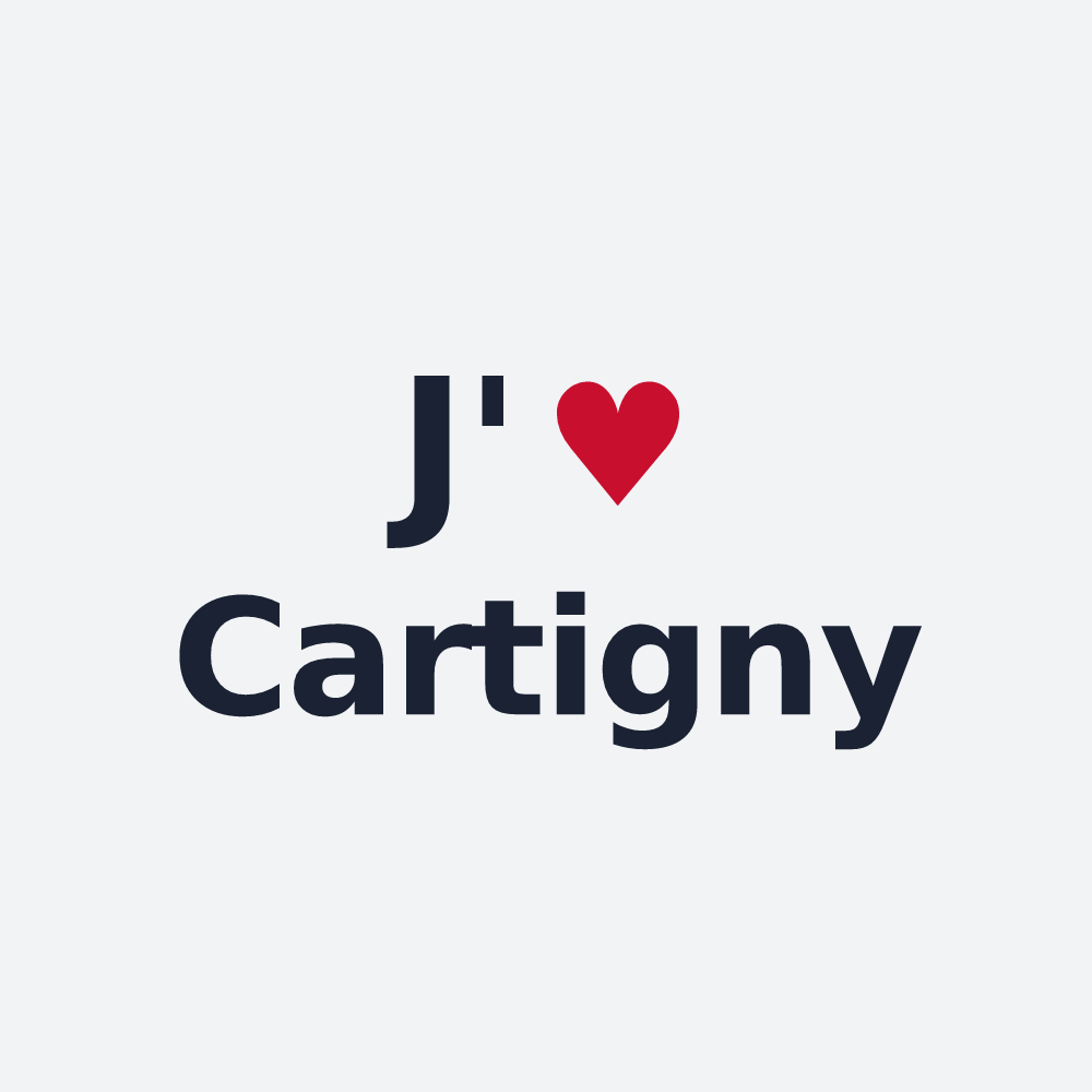 Poster personnalisé Cartigny — design J'aime Cartigny