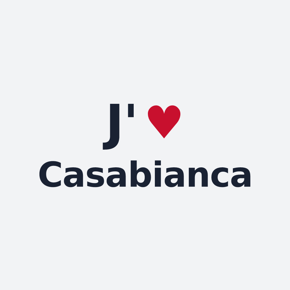 Poster personnalisé Casabianca — design J'aime Casabianca