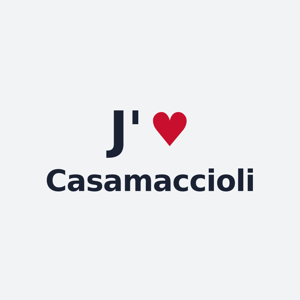Poster personnalisé Casamaccioli — design J'aime Casamaccioli