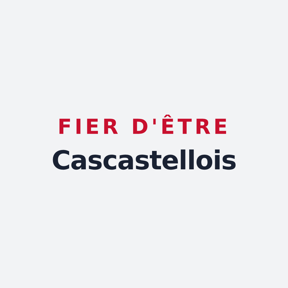 Poster « Fier d'être Cascastellois » — design pour Cascastel-des-Corbières