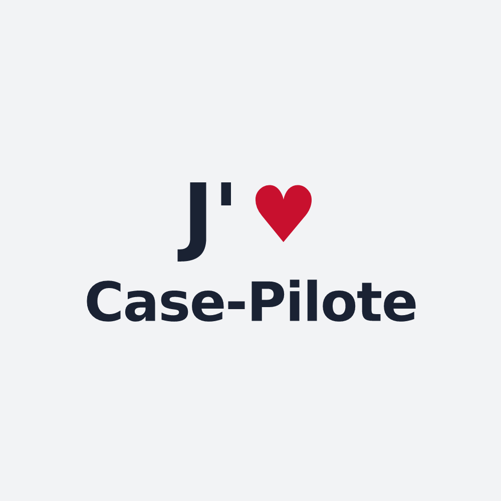 Poster personnalisé Case-Pilote — design J'aime Case-Pilote