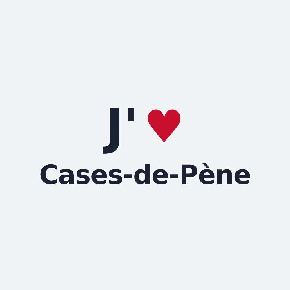 Poster personnalisé Cases-de-Pène — design J'aime Cases-de-Pène