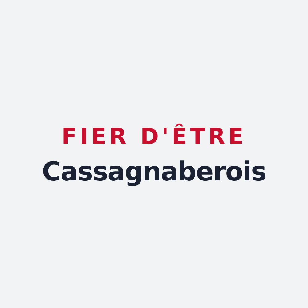 Poster « Fier d'être Cassagnaberois » — design pour Cassagnabère-Tournas