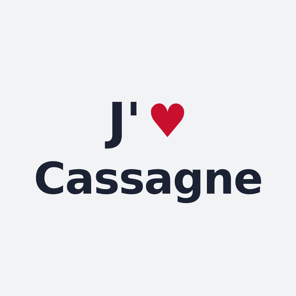Poster personnalisé Cassagne — design J'aime Cassagne