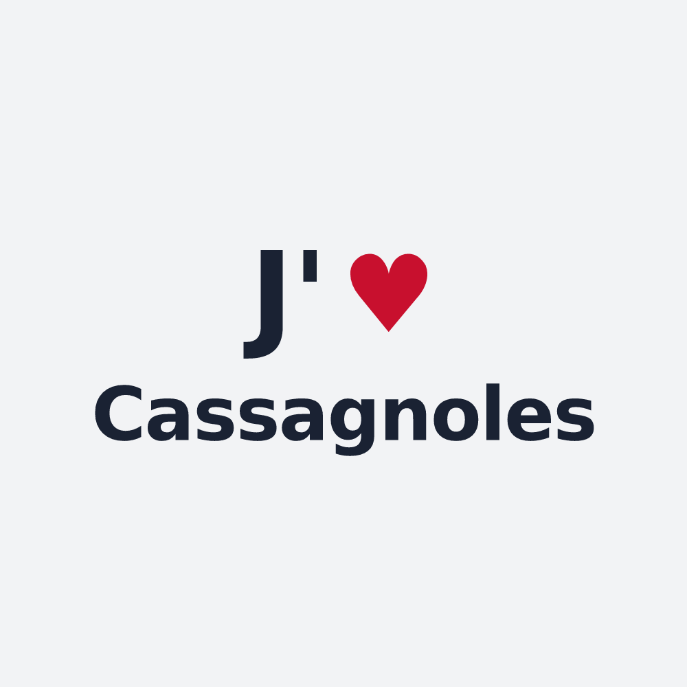 Poster personnalisé Cassagnoles — design « J'aime Cassagnoles » imprimé sur le poster