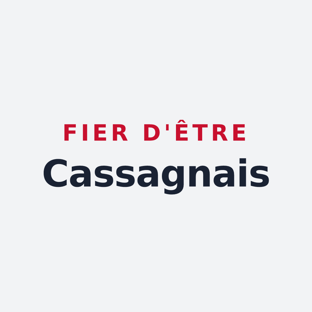 Poster « Fier d'être Cassagnais » — design pour Cassaigne