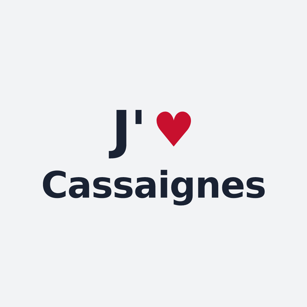 Poster personnalisé Cassaignes — design J'aime Cassaignes