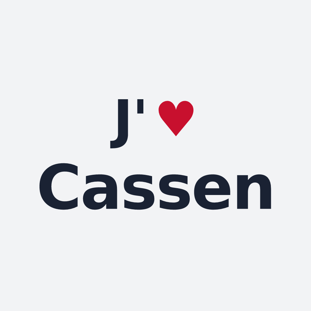 Poster personnalisé Cassen — design J'aime Cassen