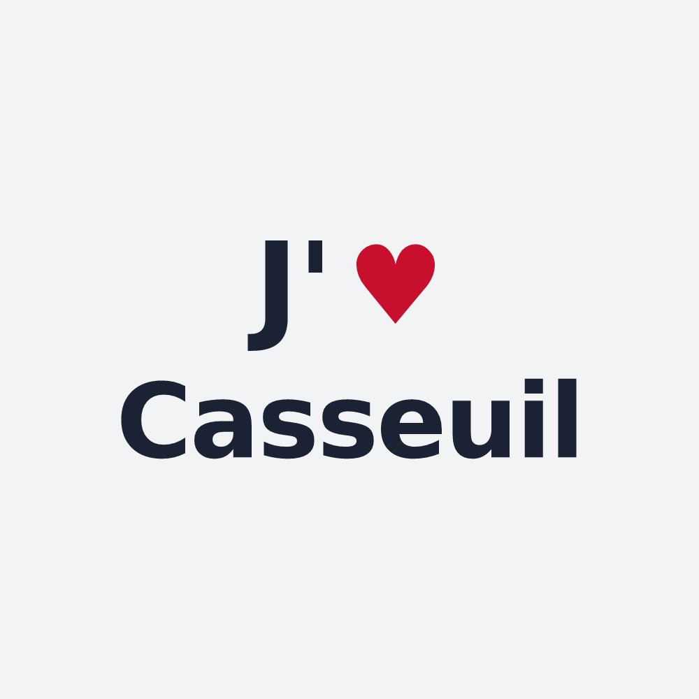 Poster personnalisé Casseuil — design J'aime Casseuil