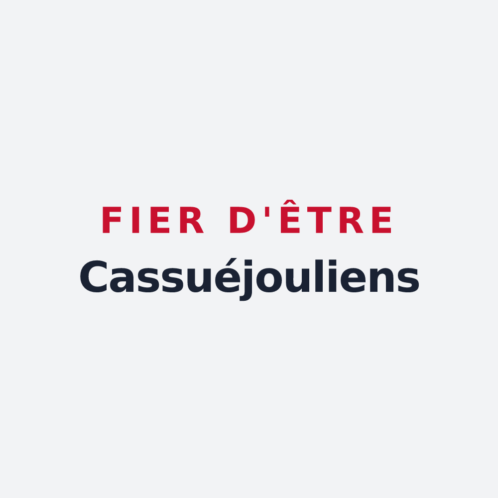 Poster « Fier d'être Cassuéjouliens » — design pour Cassuéjouls