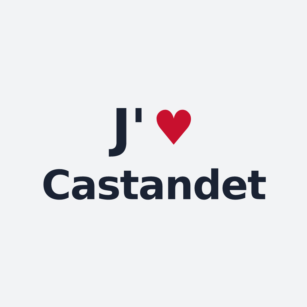 Poster personnalisé Castandet — design J'aime Castandet
