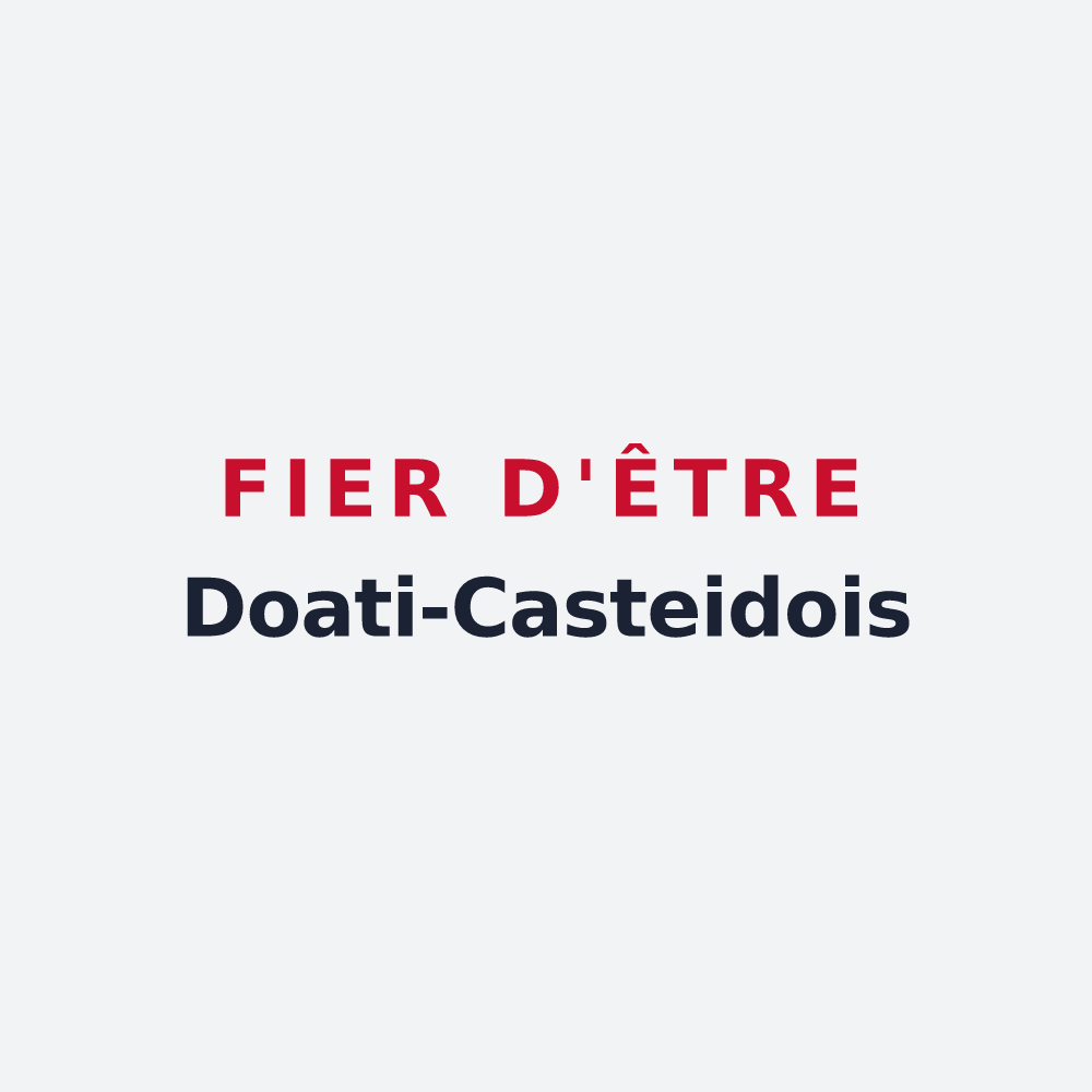 Poster « Fier d'être Doati-Casteidois » — design pour Casteide-Doat