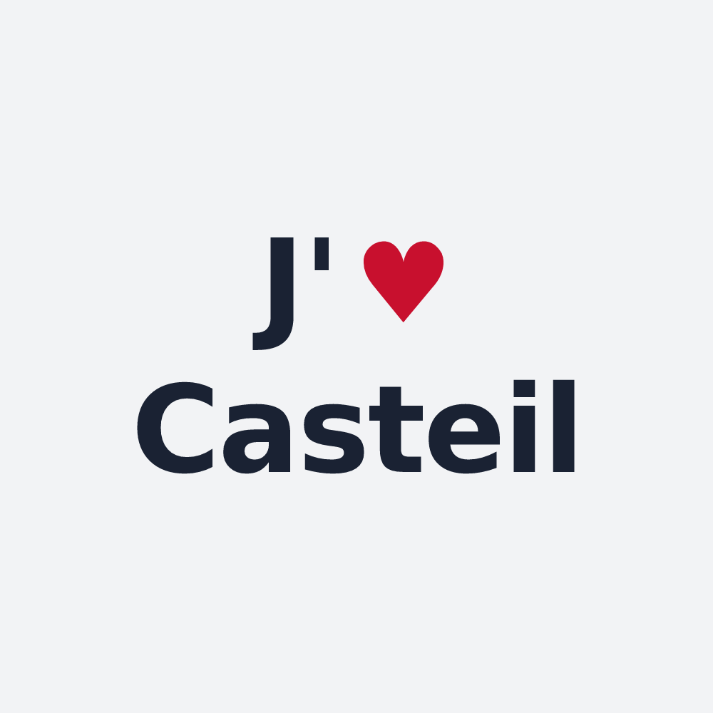 Poster personnalisé Casteil — design J'aime Casteil