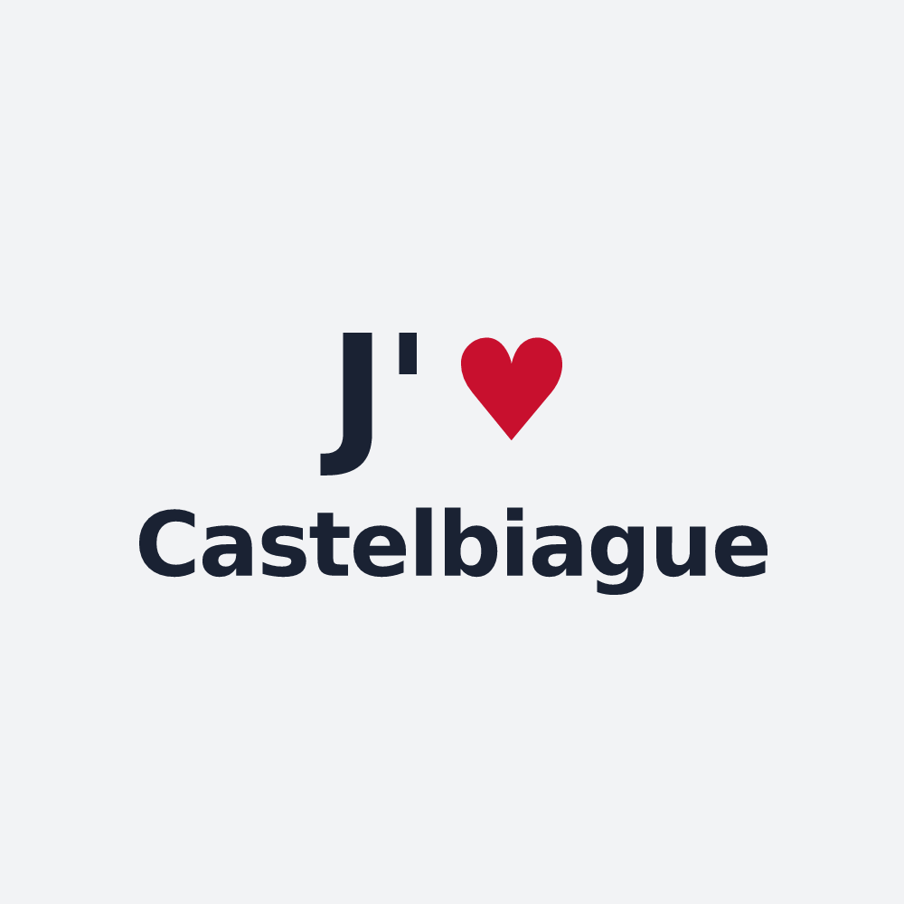 Poster personnalisé Castelbiague — design J'aime Castelbiague