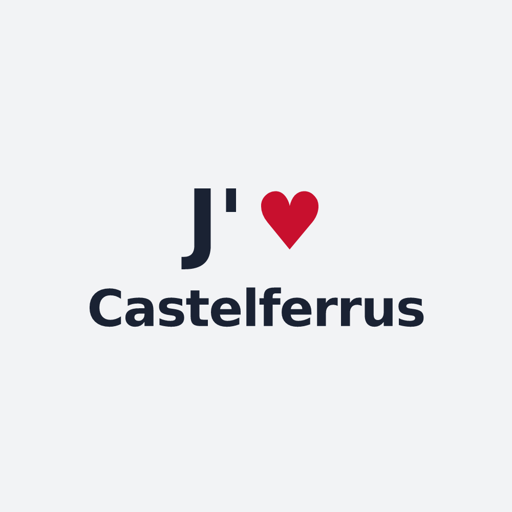 Poster personnalisé Castelferrus — design J'aime Castelferrus