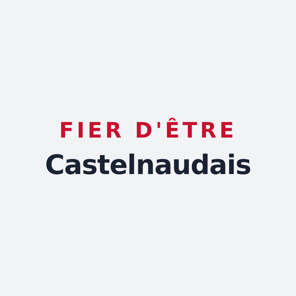 Poster « Fier d'être Castelnaudais » — design pour Castelnaud-de-Gratecambe