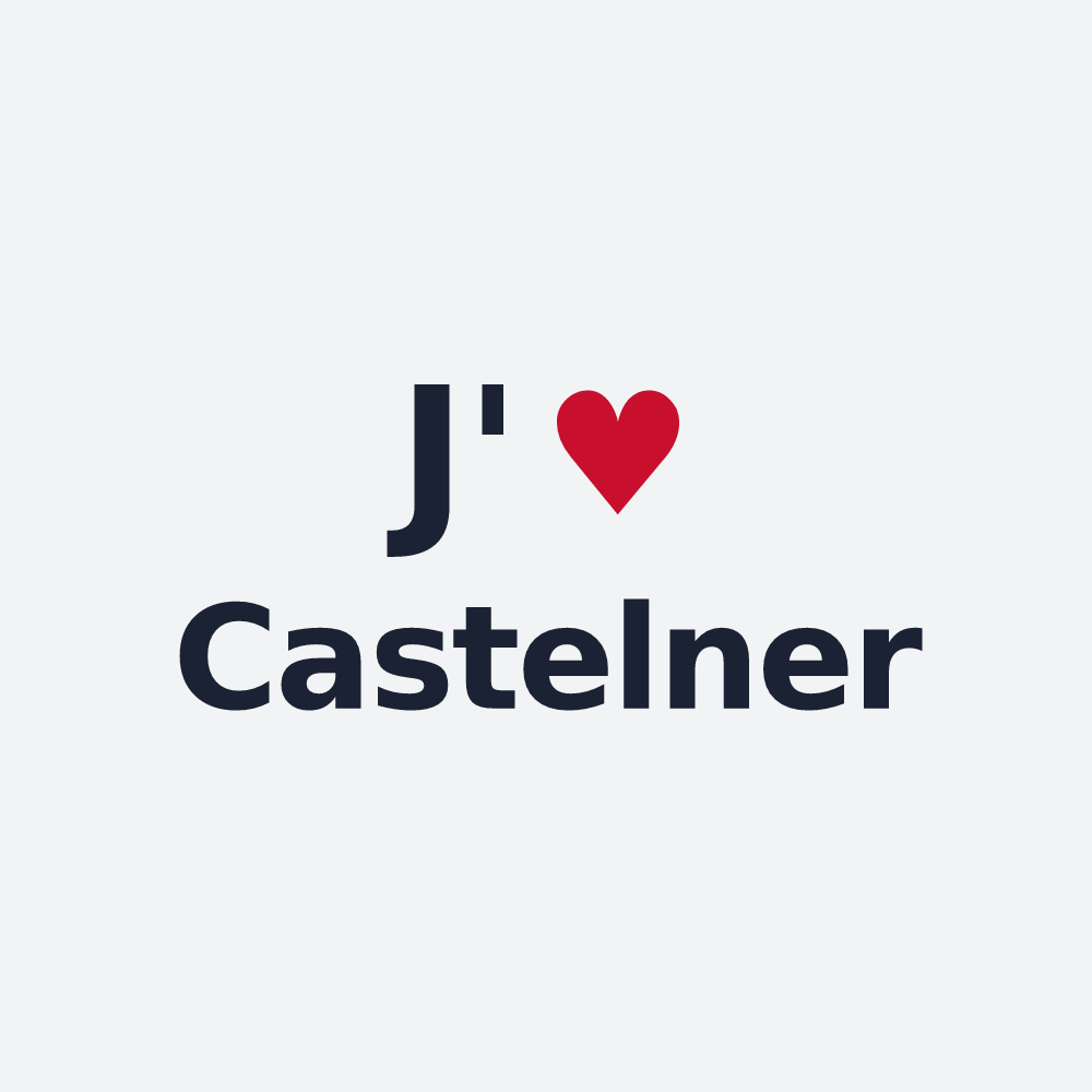 Poster personnalisé Castelner — design J'aime Castelner