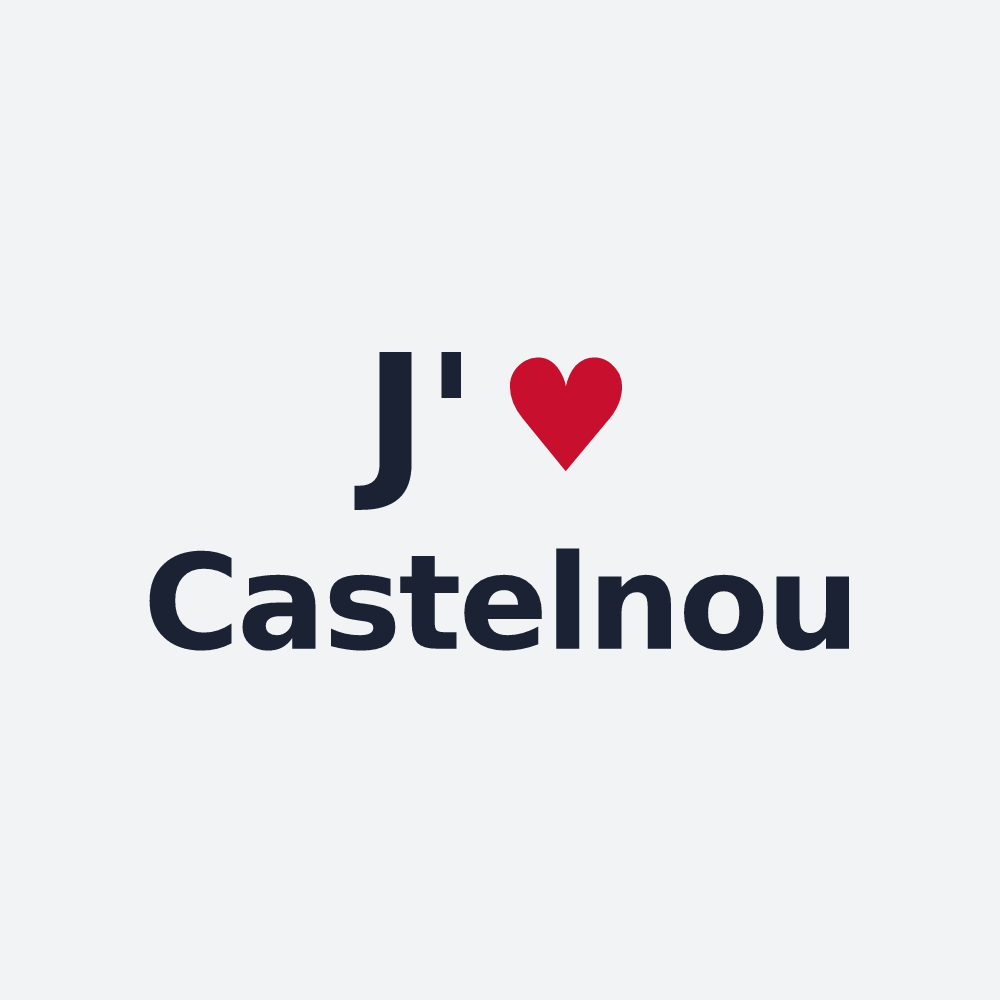 Poster personnalisé Castelnou — design J'aime Castelnou