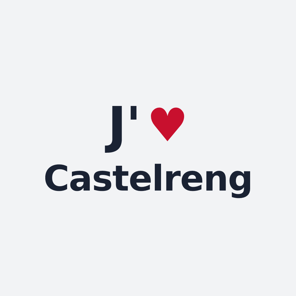 Poster personnalisé Castelreng — design « J'aime Castelreng » imprimé sur le poster