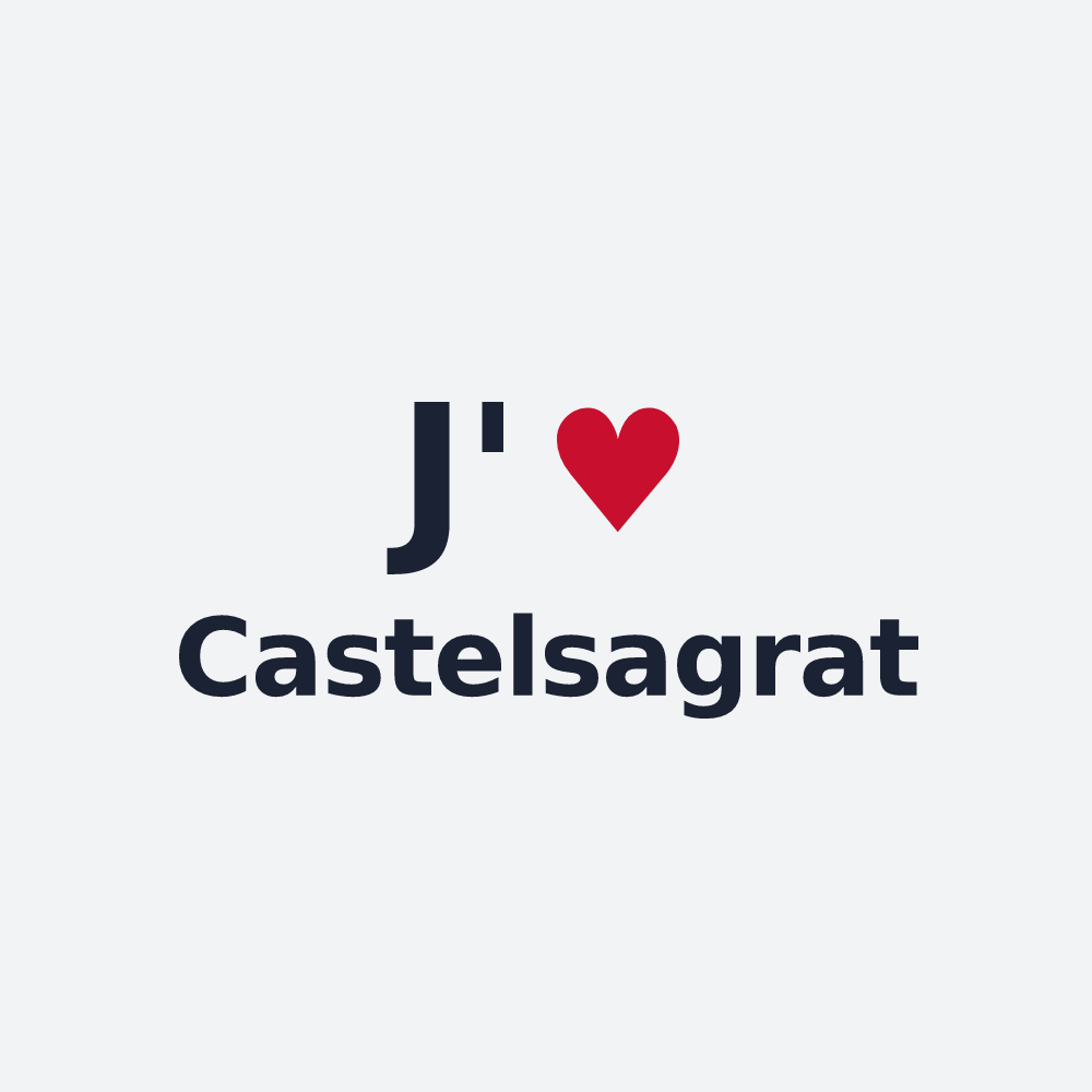 Poster personnalisé Castelsagrat — design J'aime Castelsagrat
