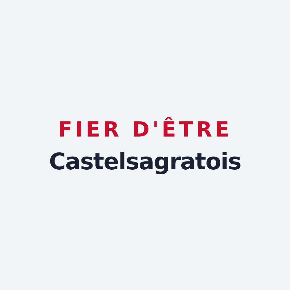 Poster « Fier d'être Castelsagratois » — design pour Castelsagrat
