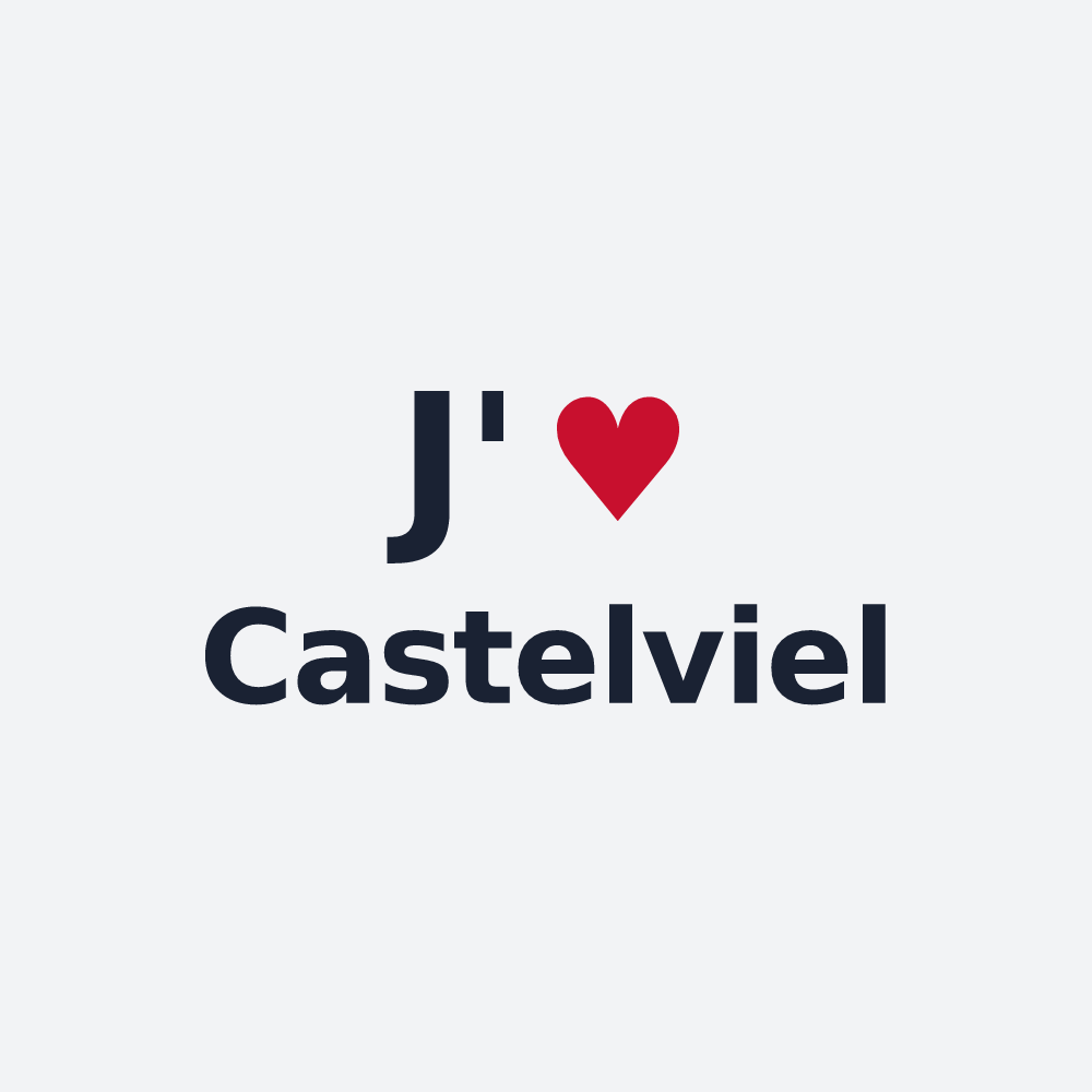 Poster personnalisé Castelviel — design J'aime Castelviel