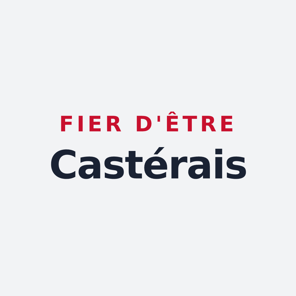 Poster « Fier d'être Castérais » — design pour Castéra-Loubix