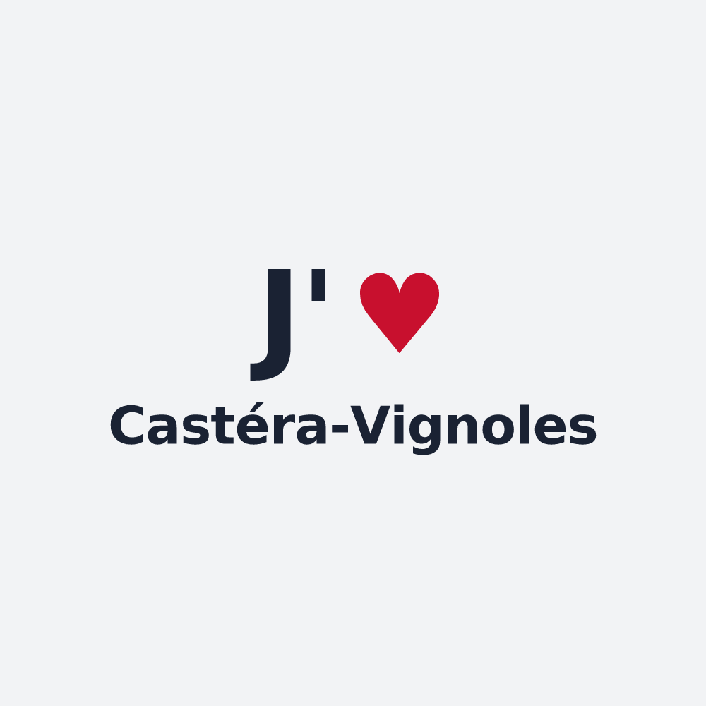 Poster personnalisé Castéra-Vignoles — design J'aime Castéra-Vignoles