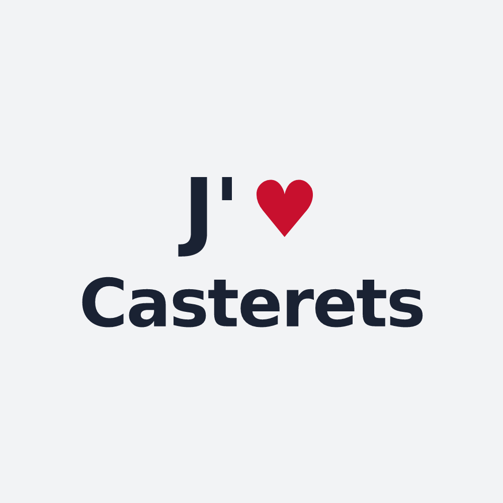 Poster personnalisé Casterets — design J'aime Casterets
