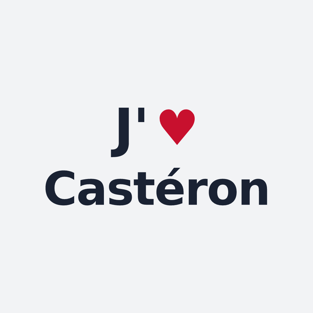 Poster personnalisé Castéron — design J'aime Castéron