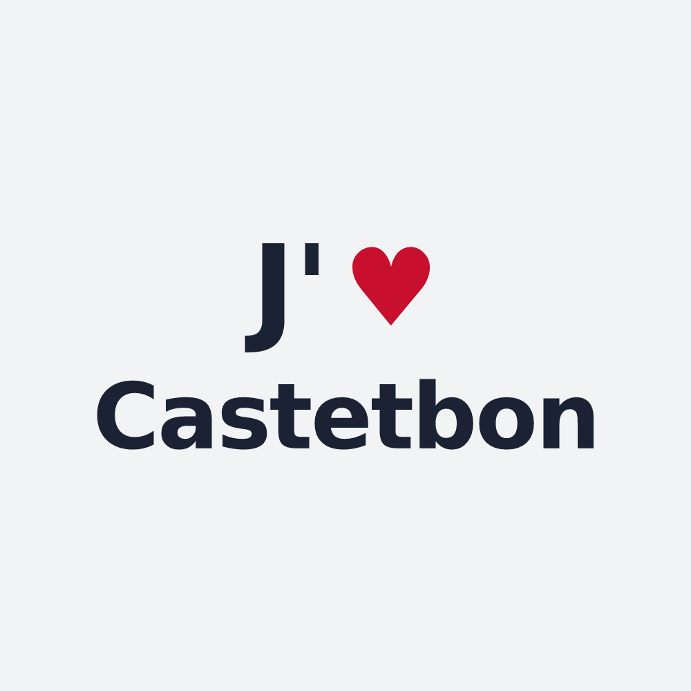 Poster personnalisé Castetbon — design J'aime Castetbon