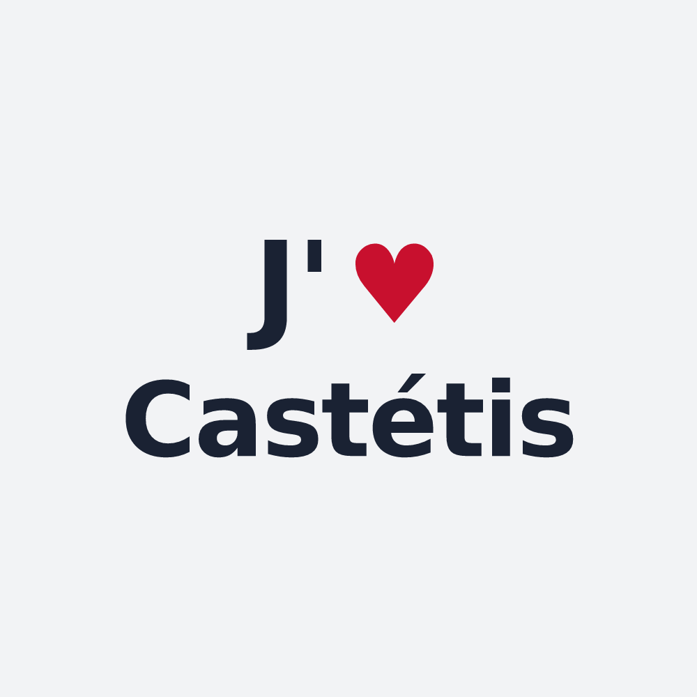 Poster personnalisé Castétis — design J'aime Castétis