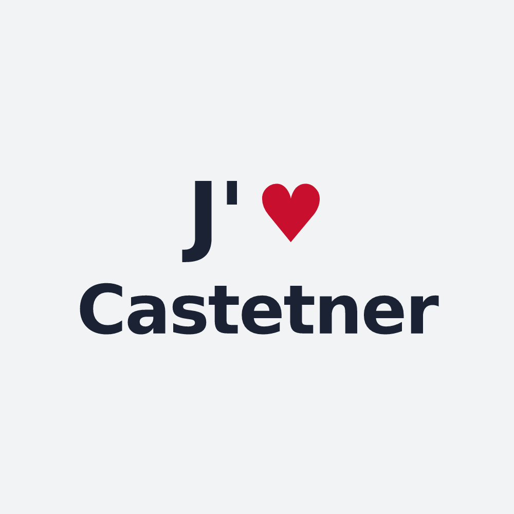 Poster personnalisé Castetner — design J'aime Castetner