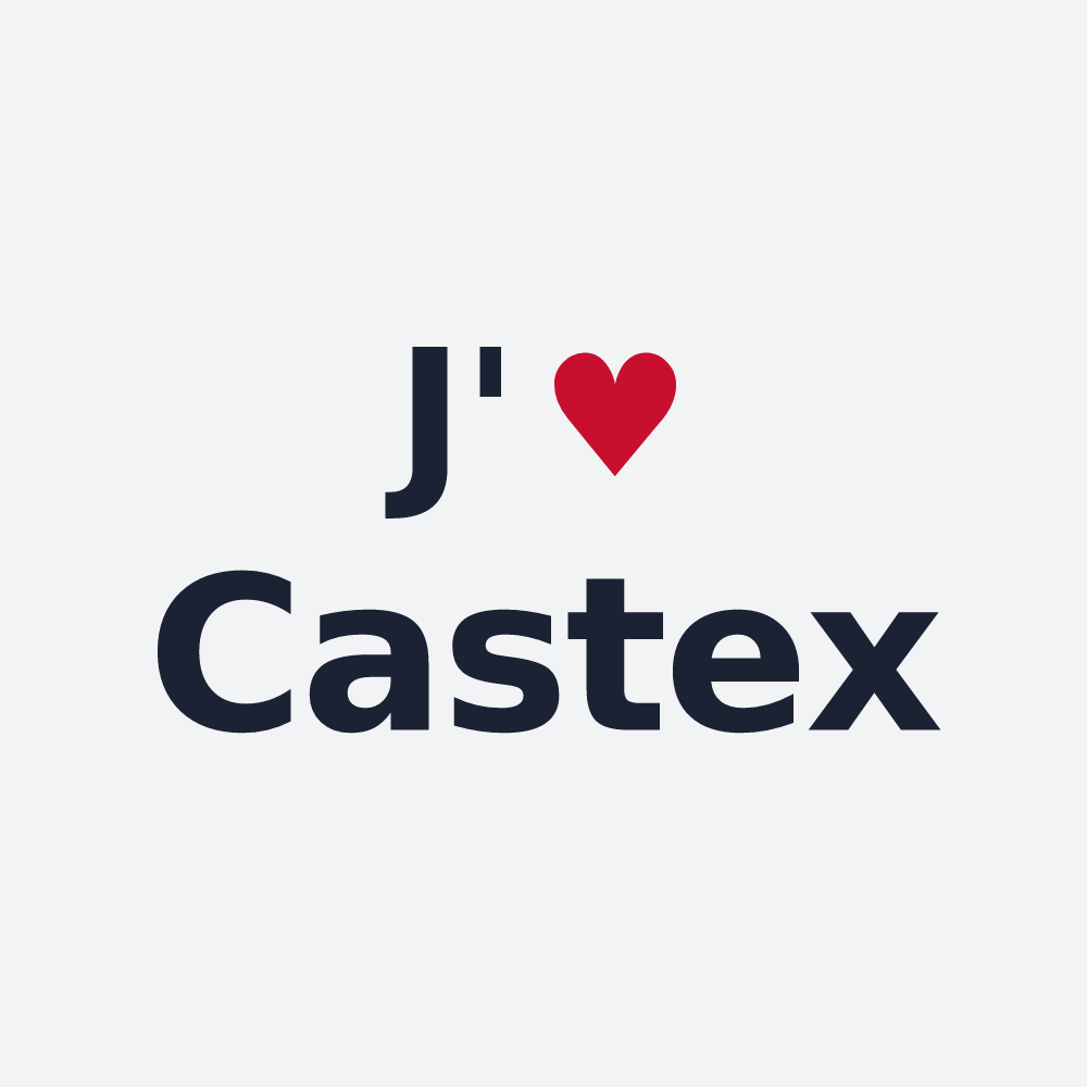 Poster personnalisé Castex — design J'aime Castex