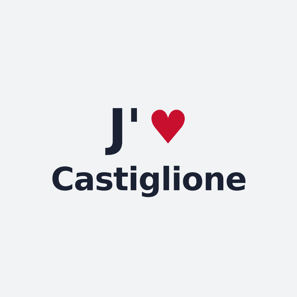 Poster personnalisé Castiglione — design « J'aime Castiglione » imprimé sur le poster