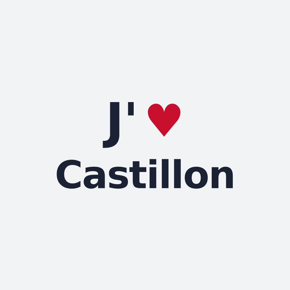 Poster personnalisé Castillon — design J'aime Castillon