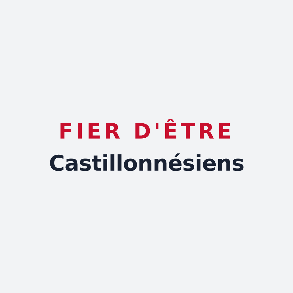 Poster « Fier d'être Castillonnésiens » — design pour Castillonnès