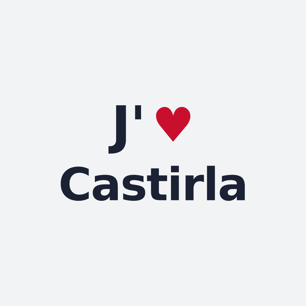 Poster personnalisé Castirla — design « J'aime Castirla » imprimé sur le poster