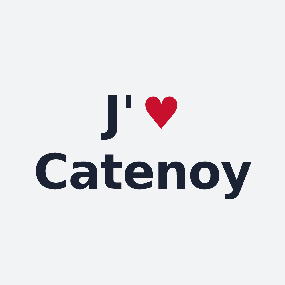 Poster personnalisé Catenoy — design J'aime Catenoy
